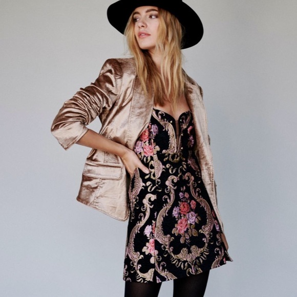 For Love And Lemons Dresses & Skirts - FL&L Ornate Brocade Jacquard Mini Tapestry Dress